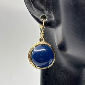 Vintage Gold & Blue Earrings